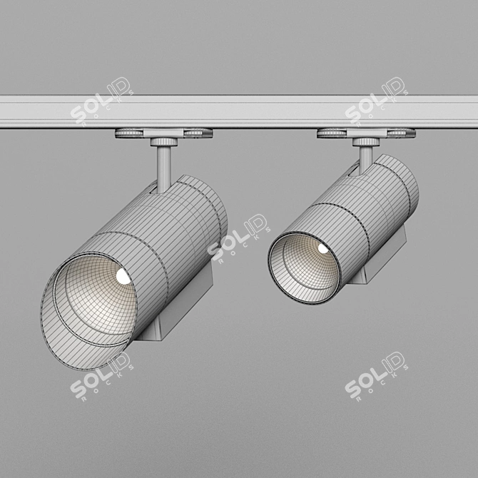 Sleek Modern Track Light 3D model image 3