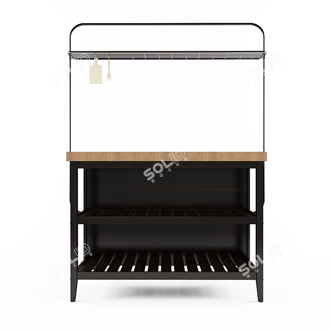 Versatile Kitchen Island: Ikea Wadholma 3D model image 1