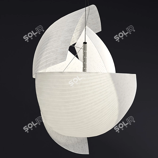 Zen Paper Pendant Lamp 3D model image 2