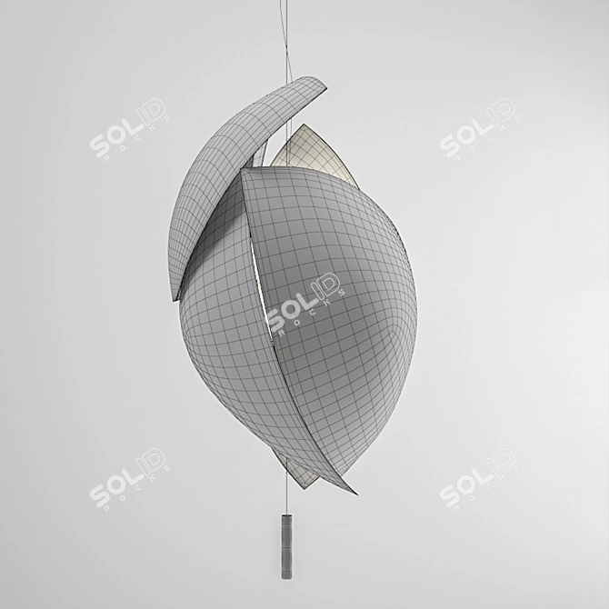 Zen Paper Pendant Lamp 3D model image 3