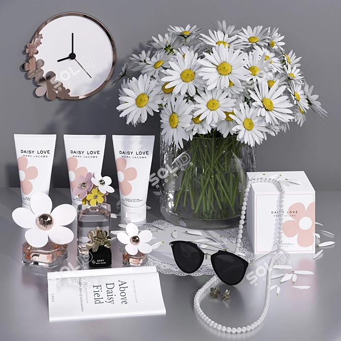 Daisy Blossom: Marc Jacobs Decor Set 3D model image 1