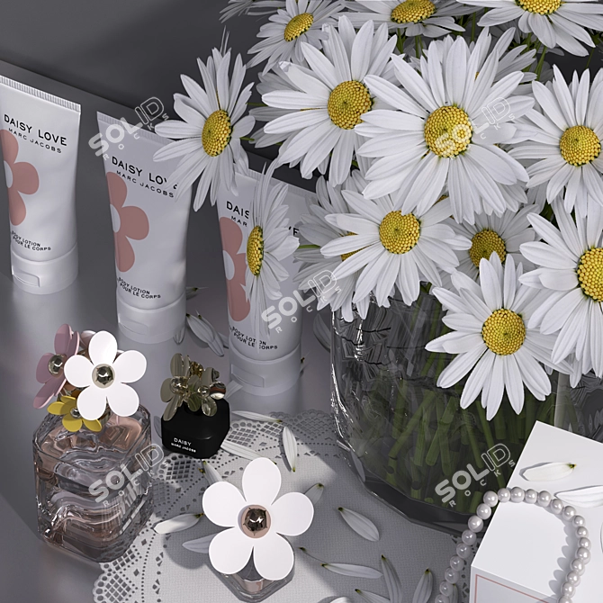 Daisy Blossom: Marc Jacobs Decor Set 3D model image 3