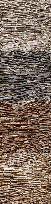 Modern Stone Walls Collection 3D model image 2