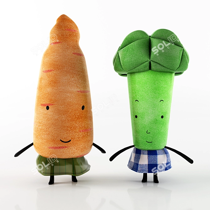 Vibrant Veggie Play Set 3D model image 1