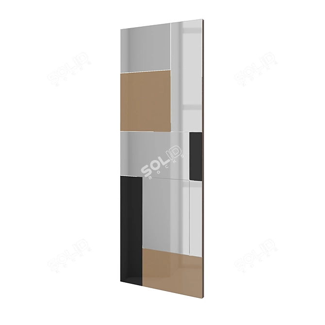 Sleek Mirror Panel 2000mm 3D model image 1