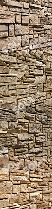 Modern Stone Walls - Vray Material 3D model image 2
