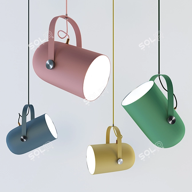 Contemporary Set of 4 Lamps 3D model image 1