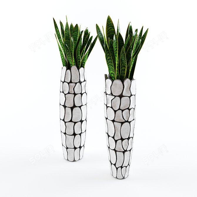 Modern Floor Vase H-840mm. D-250mm. 3D model image 2
