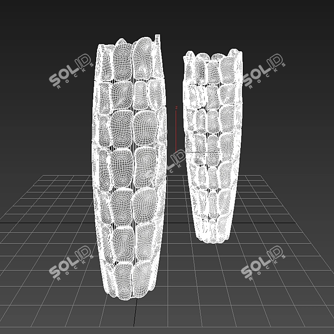 Modern Floor Vase H-840mm. D-250mm. 3D model image 3