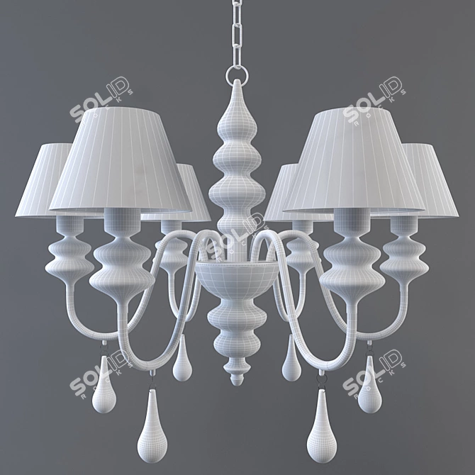 Colorful Round Chandeliers - Rose & Orange 3D model image 3