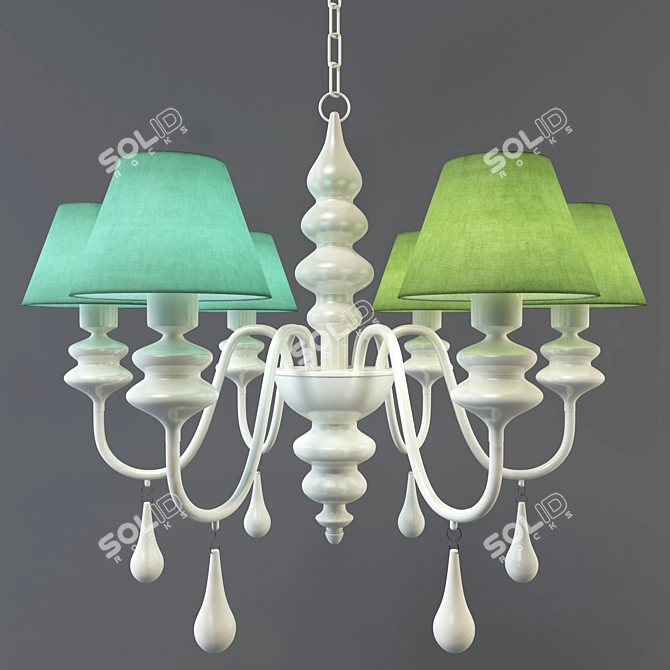 

Colorful Round Chandelier 3D model image 1