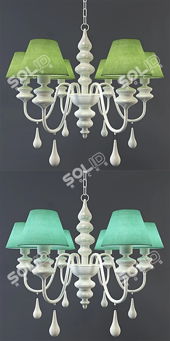 

Colorful Round Chandelier 3D model image 2