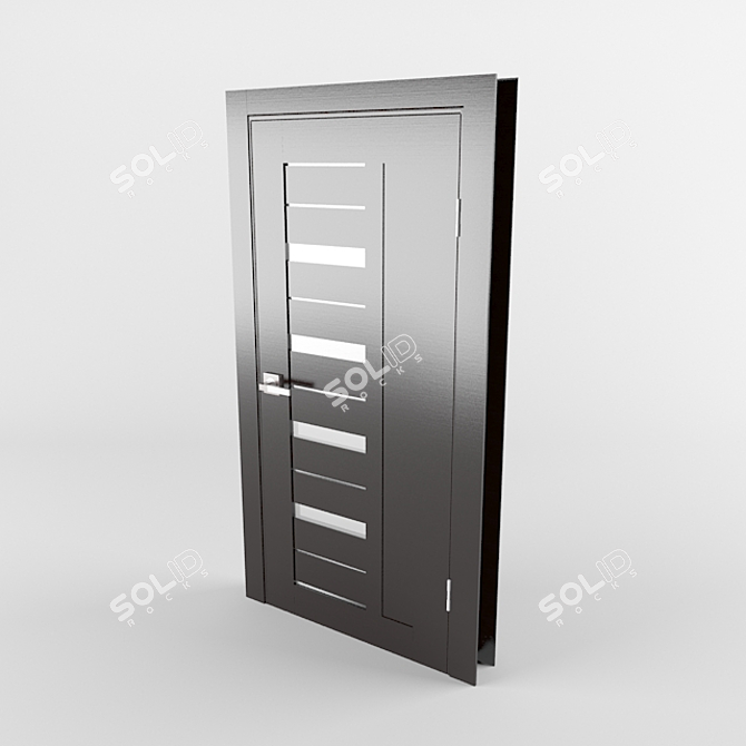 Title: Premium Wooden Door 3D model image 1