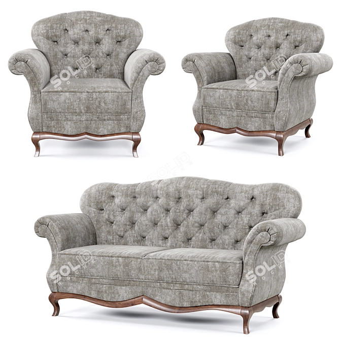 Eleganza Milano Sofas: Russian Craftsmanship 3D model image 1