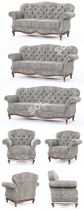 Eleganza Milano Sofas: Russian Craftsmanship 3D model image 2