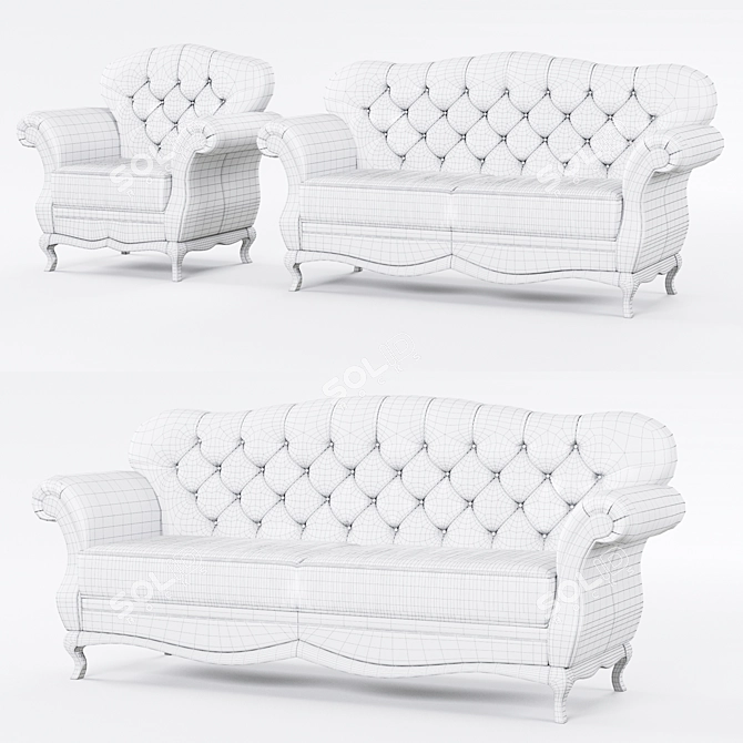 Eleganza Milano Sofas: Russian Craftsmanship 3D model image 3