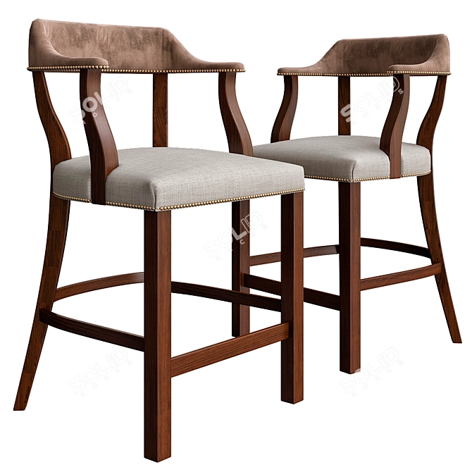 Ralph Lauren 1905-30 Bar Stool 3D model image 1