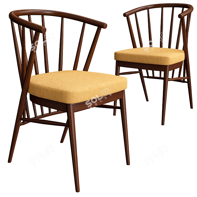 Elegant Armrest Chair: JENNY Morelato 3D model image 1