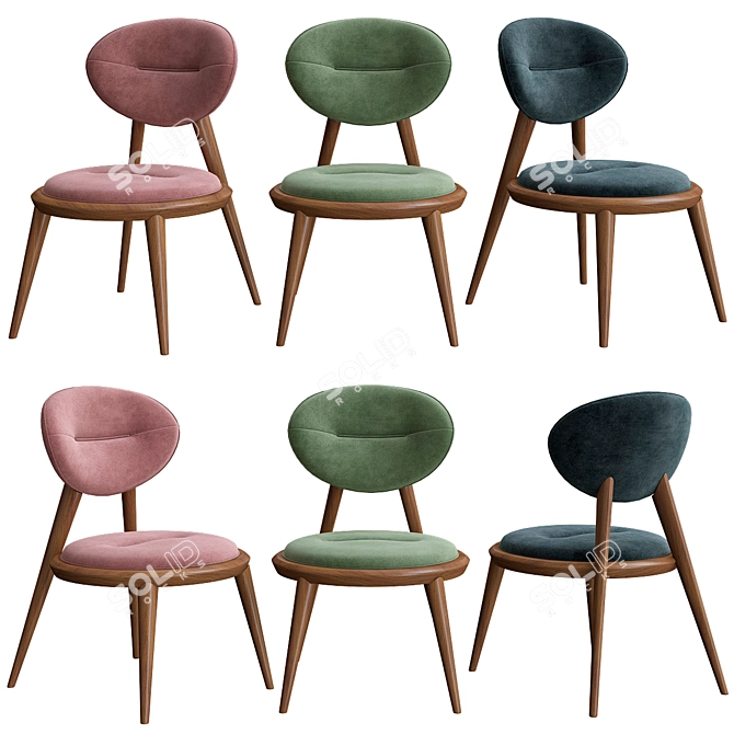 Volpi Sedie Contemporary Upholstered Chair 3D model image 1