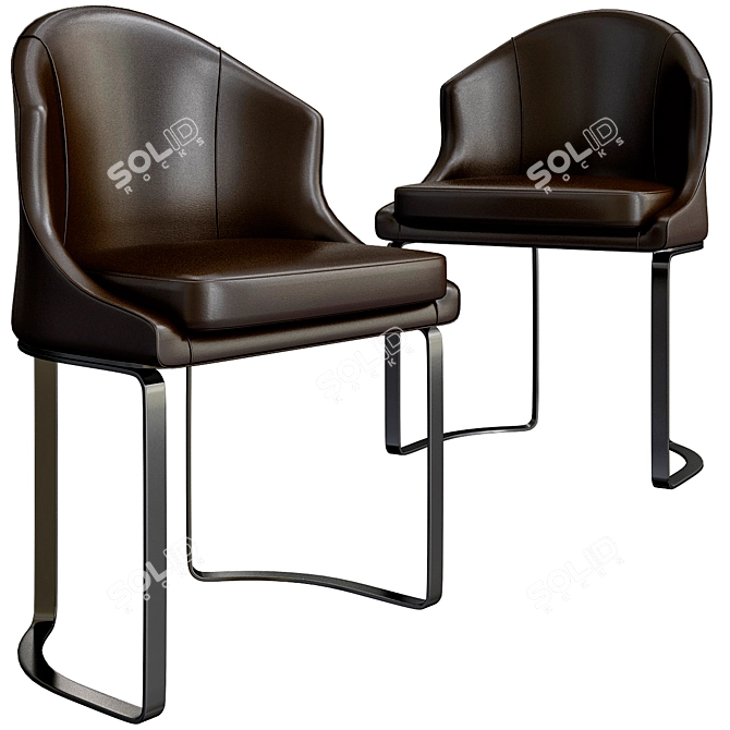 Elegant Daphne Longhi Chair 3D model image 1