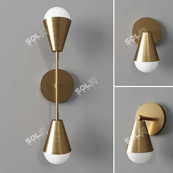 Karma Glow in Brass Sconces 3D model image 1