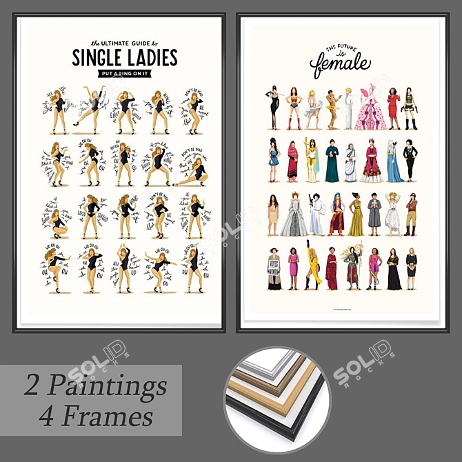 "Versatile Wall Art Set - No. 508 3D model image 1