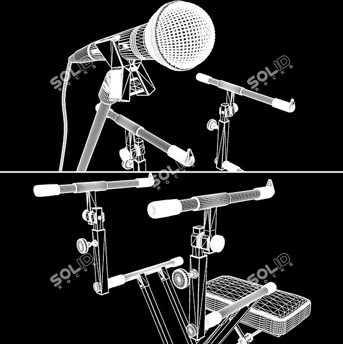 Versatile Microphone Stand Kit 3D model image 3
