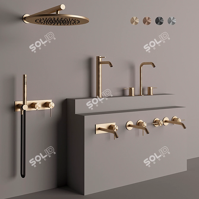 Gessi 316 INTRECCIO: Exquisite Bathroom Designs 3D model image 1