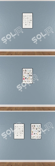 Versatile Set of Wall Paintings 3D model image 3