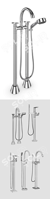 Luxury Bath Mixers Set - Ravak, Villeroy & Boch, GROHE 3D model image 3