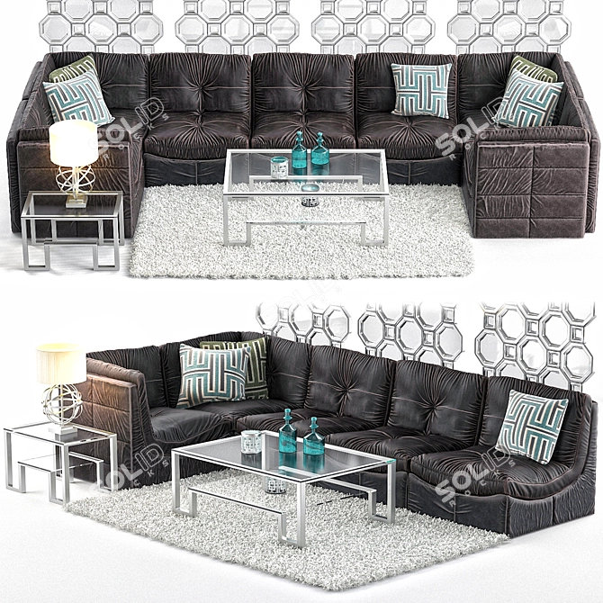 Cloud Modular Sectional - Z Gallerie: Supreme Comfort in One Stylish Package 3D model image 1