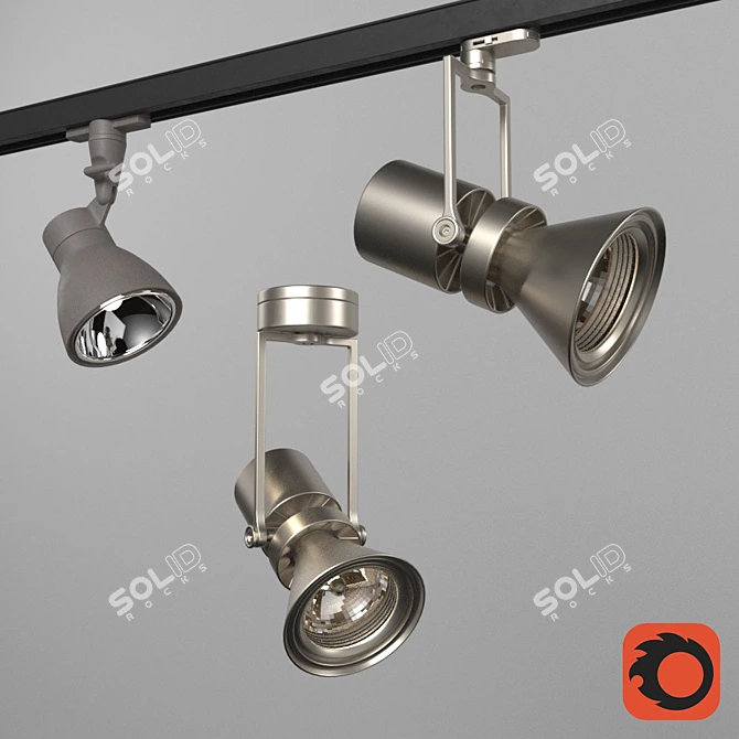 Modern Track Lights for Stylish Interiors 3D model image 1