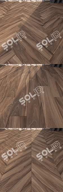 Premium Parquet Floor Set 21: Linear, Herringbone, Chevron Designs 3D model image 2