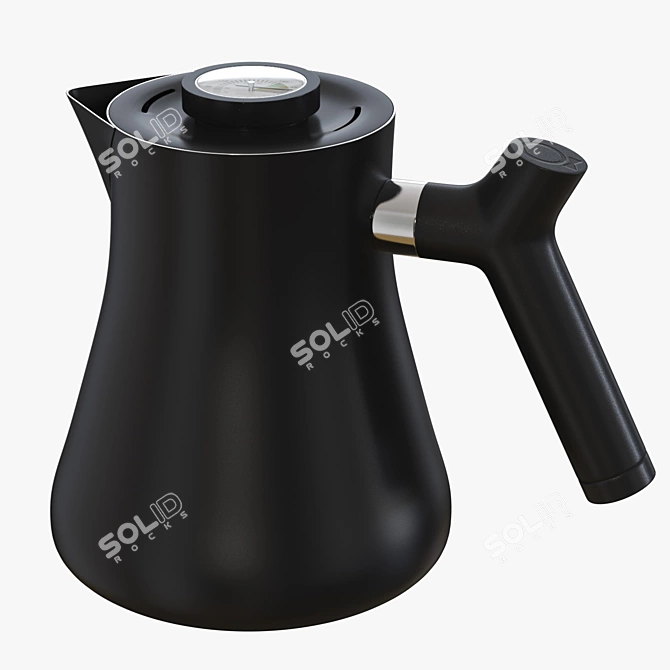 Sleek Raven Tea Kettle 3D model image 1