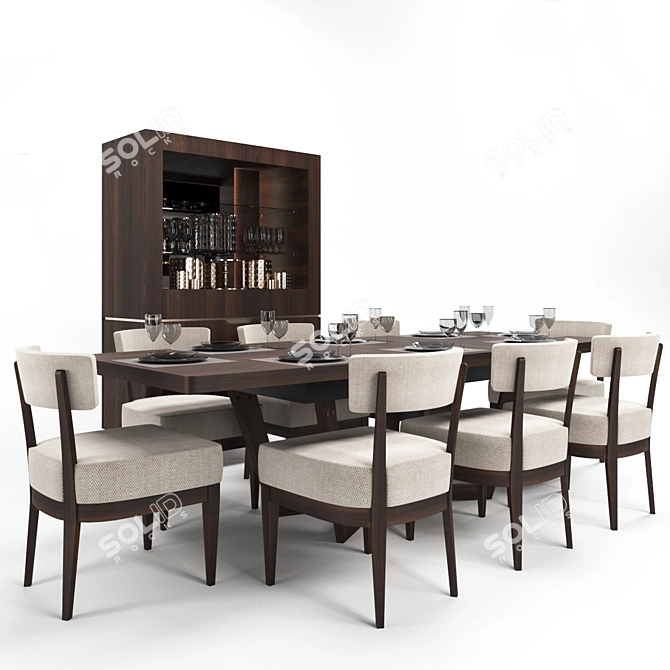 Accademia Living Room Collection: Italian Elegance 3D model image 1