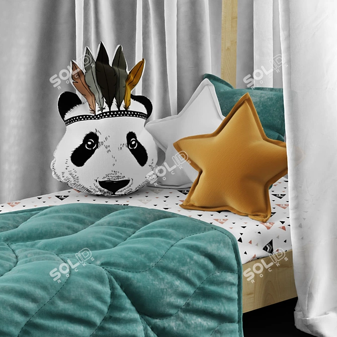 "Wonderland Dreams Children's Bed 3D model image 2