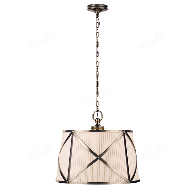 E.F. Chapman Grosvenor Antique Nickel Hanging Shade 3D model image 1