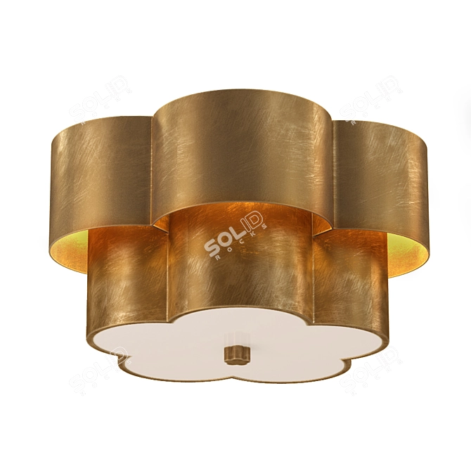 Modern Gild Flush Mount 3D model image 1