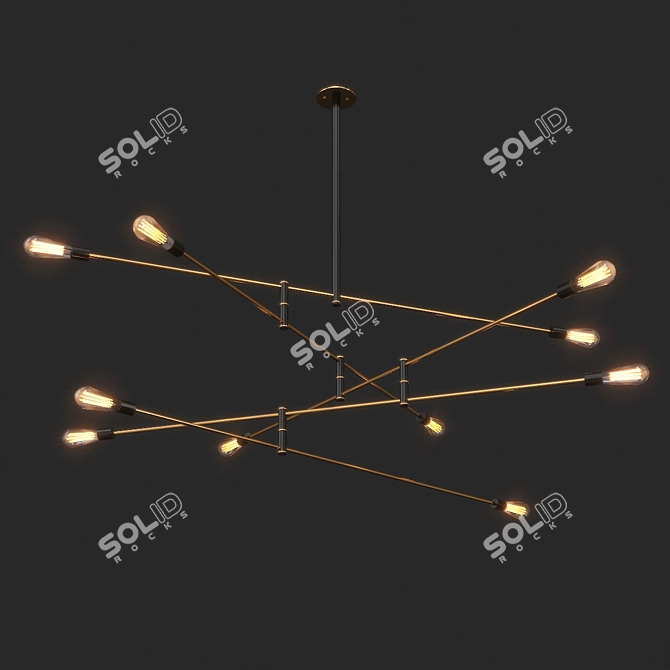 Elegant Primo Chandelier 3D model image 1