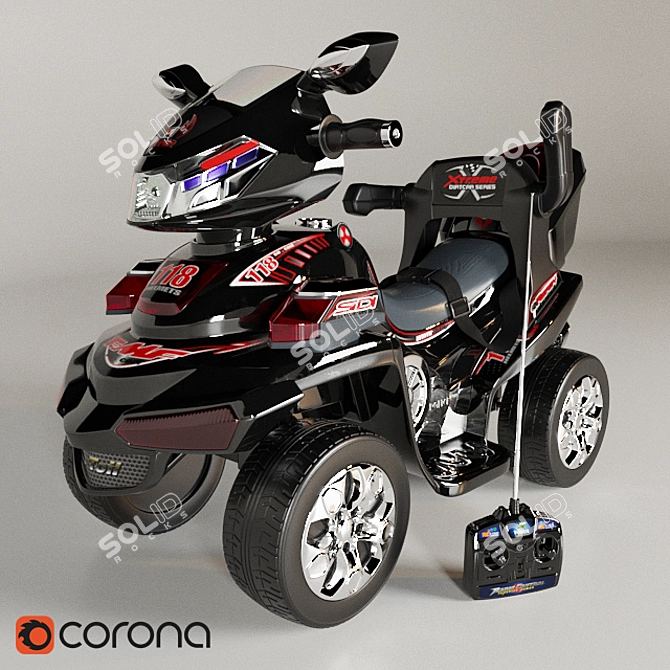 Sleek Kids ATV with Bambi Design 3D model image 1