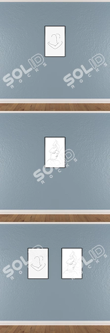 Elegant Wall Art Set 3D model image 3