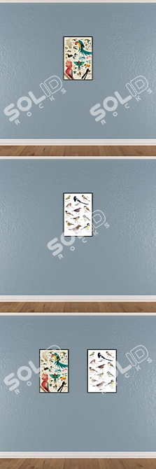 Wall Art Set, 2 Paintings 3D model image 3