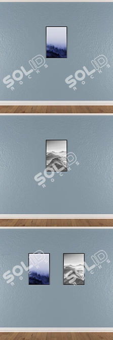 Elegant Wall Art Set with Multiple Frames 3D model image 3