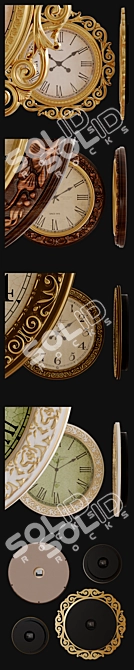 Elegant Wall Clock Collection: Royal House, M.Moskvin, Sinix 3D model image 2