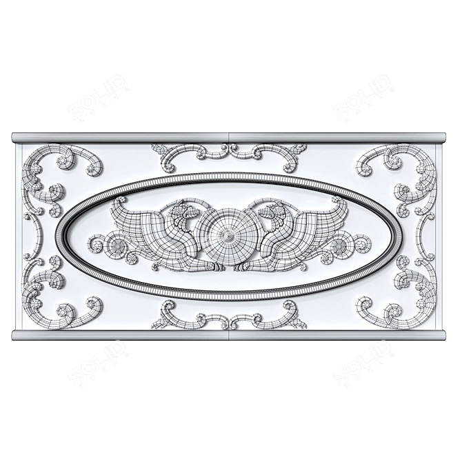 Chic CNC Decorative Molding 3D model image 2