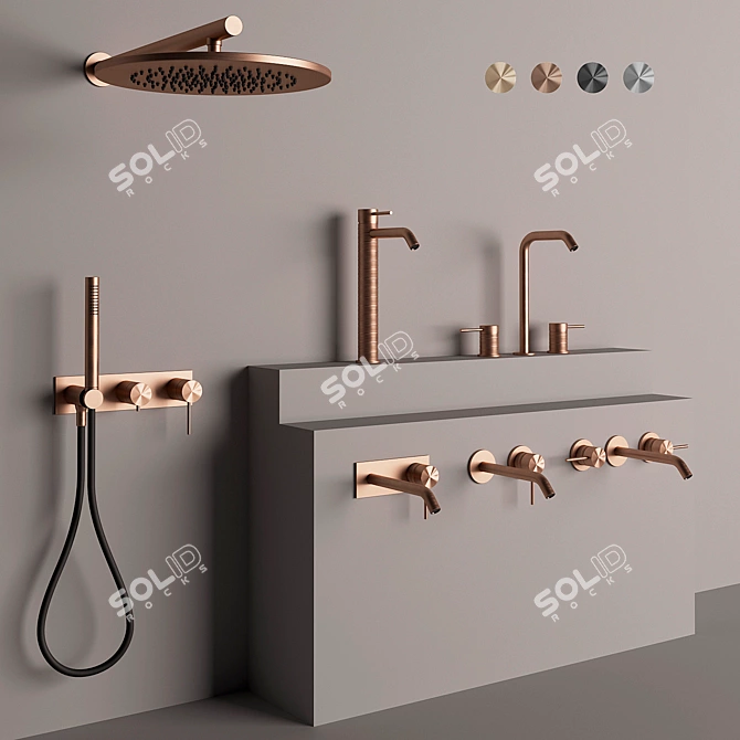 Gessi 316 Trame: Elegant Bathroom Designs 3D model image 1