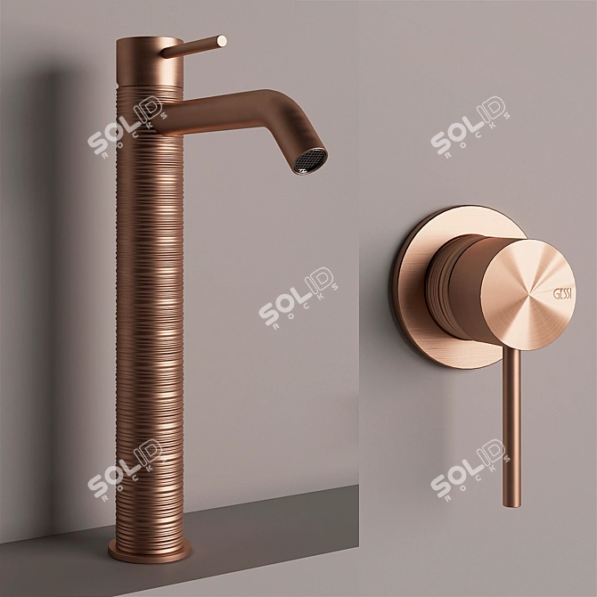 Gessi 316 Trame: Elegant Bathroom Designs 3D model image 2