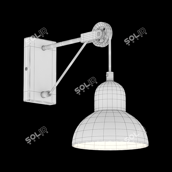 Elegant Freya Luisa Wall Sconce 3D model image 2