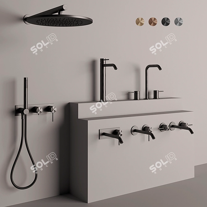 Gessi 316 FLESSA: Timeless Elegance for Your Bathroom 3D model image 1