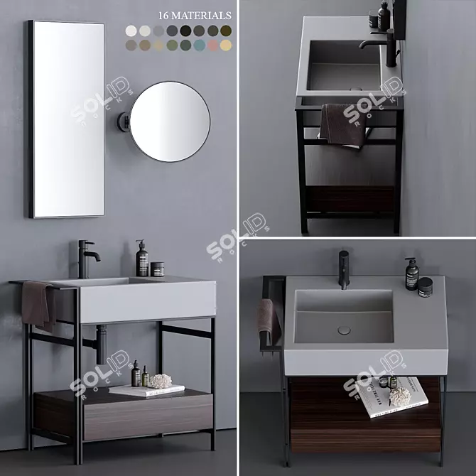 Ceramica Cielo Narciso Mini: Compact Elegance for Your Bathroom 3D model image 1